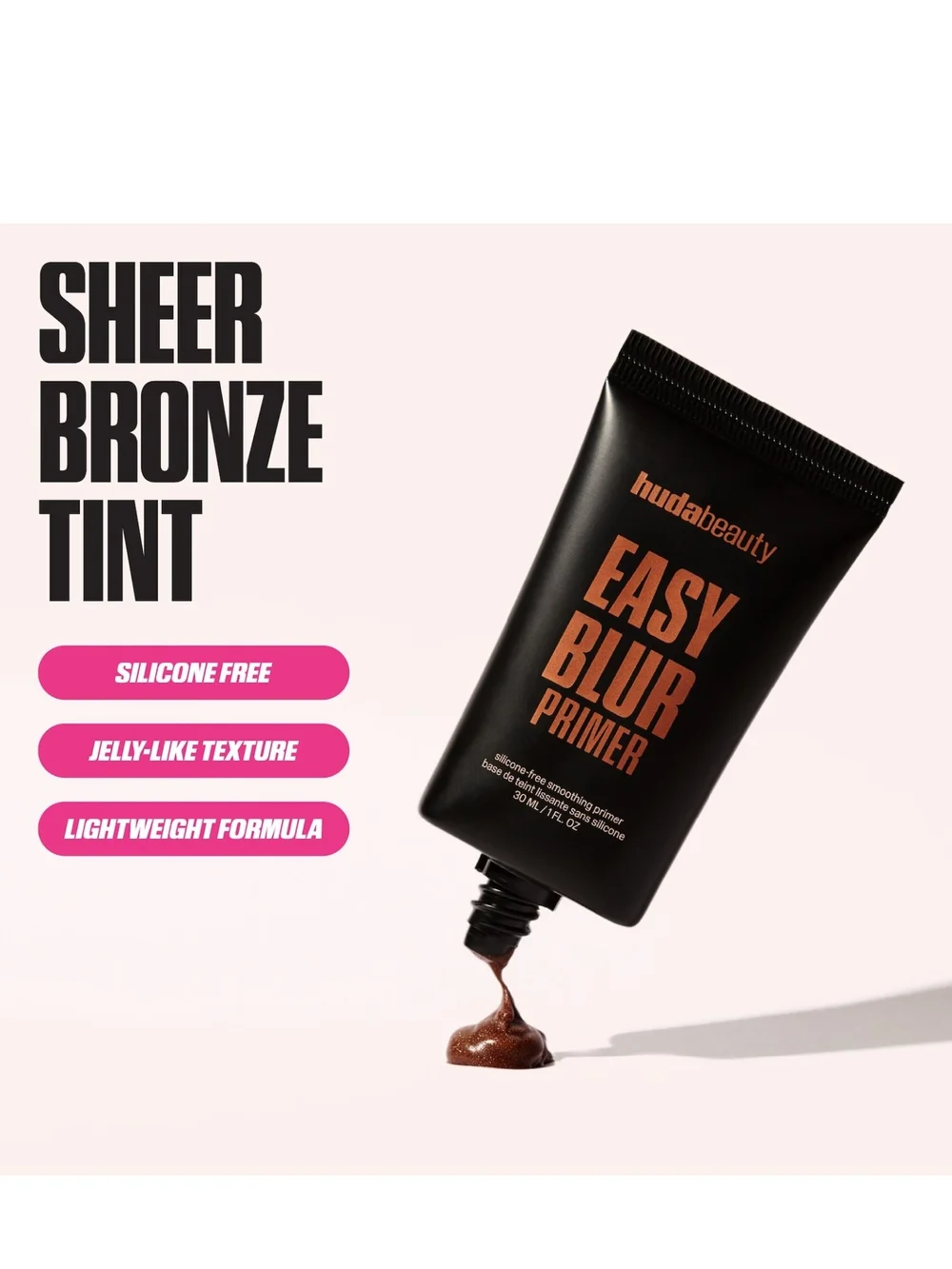 huda beauty Easy Blur Primer - Bronze Fudge NWOB✨ FREE GIFT WITH PURCHASE ✨